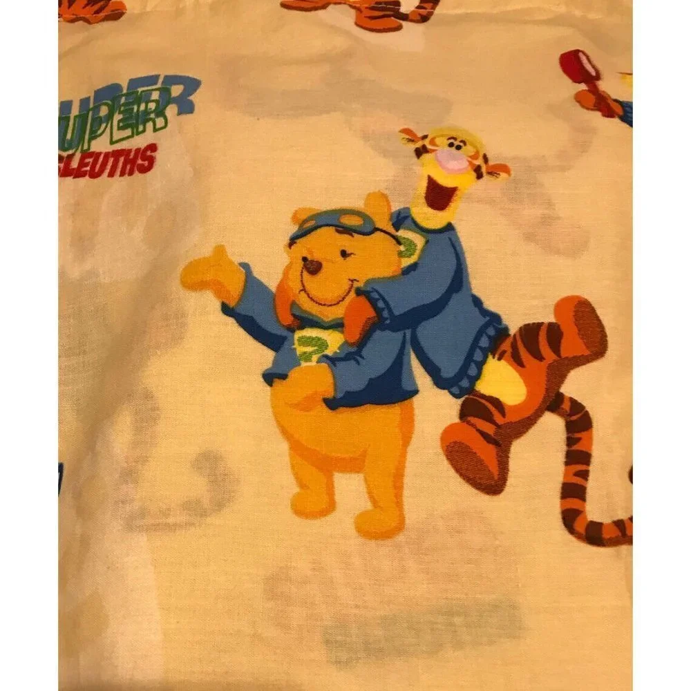 Disney Vtg WINNIE THE POOH/TIGGER Two 40x64” Curtain Panels 